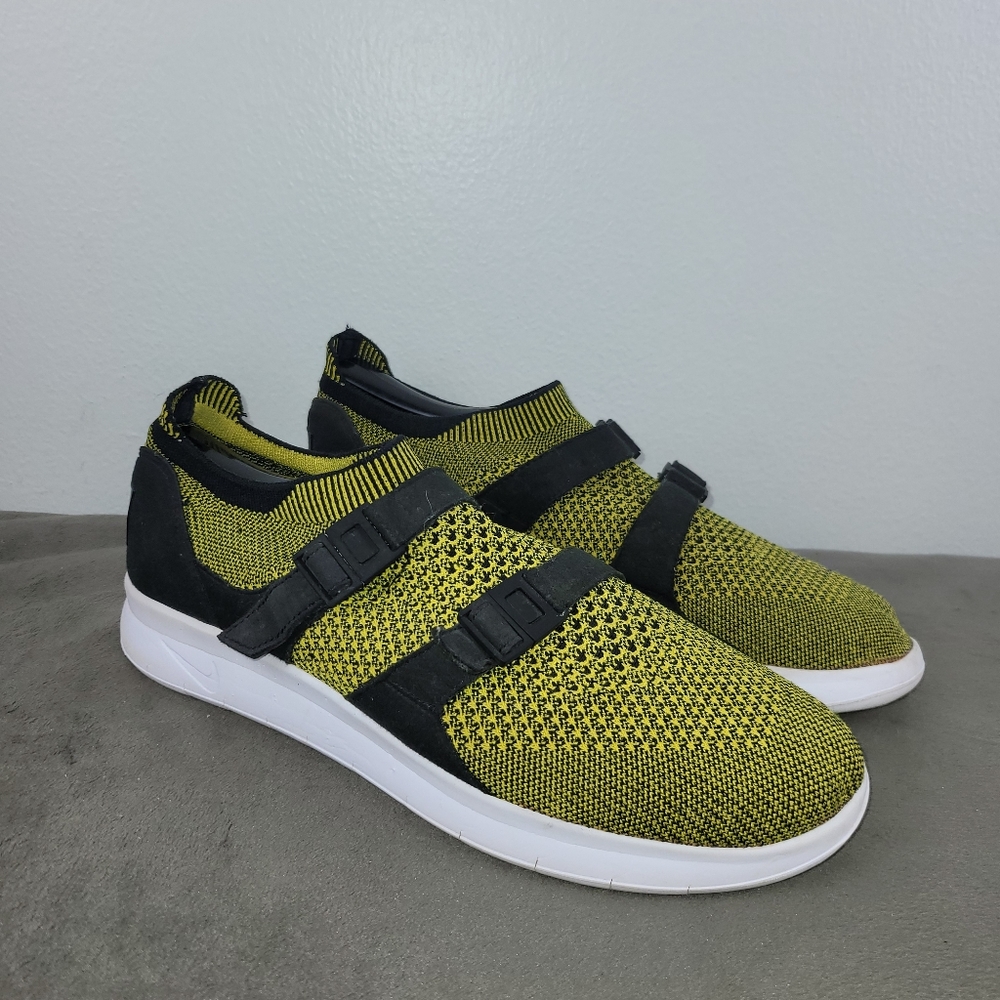 Nike Air Sock Racer Flyknit Womens Shoes Sneakers Sz 9.5 Black Yellow 896447-003